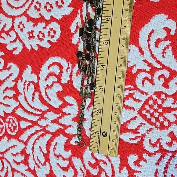 Vintage 1980 Sorrelli choker necklace and bracelet, signed brass base - Picture 11 of 12